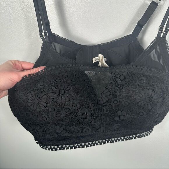 Aerie Black Real Power Wireless Push Up Joy Convertible Lace Bra Size 36DD Sexy - Picture 14 of 16